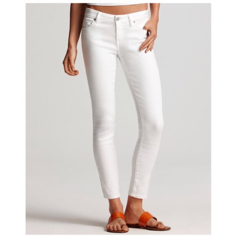 Vince skinny straight crop white jeans